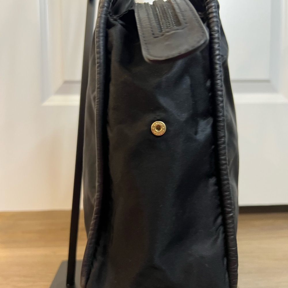 Celine Round Logo Nylon Tote Bag - Black and Gold - EUC - Picture 4 of 16